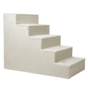 Mg Design Escalier pour Chien 5 marches Blanc &ndash; Structure en Bois Stable, marches Douces &ndash; l&eacute;ger et Mobile, pour canap&eacute; et lit (MGDESIGN, neuf)
