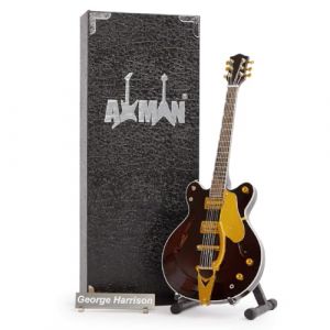 George H : Guitare Country Gentleman – Réplique de guitare miniature - Cadeaux de musique - Ornement fait à la main (Axman Miniature Guitars, neuf)