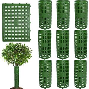 Creperture Lot de 10 Protecteurs De Tronc d'arbre de Plantes Réglables en Plastique D'écorce d'arbre Protecteur pour Semis,38 x 25 cm (Keand, neuf)