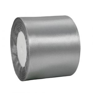 22m Ruban de Satin Gris Argenté Gros 75mm,Ruban Satin Ruban Cadeau Emballage,Ruban Bouquet Mariage,Ruban Tissu pour Couture,Nœuds,Noel,Artisanat,Voitures,Gâteau,l'artisanat de Décoration de la Maison (yayafunfun, neuf)