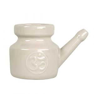 Graootoly Pot Neti en céramique de 350 ml - - Anti-fuite - Pour le lavage du nez - Pour homme et femme - Gris (liguohui5, neuf)