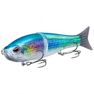 Bassdash SwimShad Glide Bait Leurre Articulé Souple pour Perche, Brochet, Saumon, Truite, Muskie (Bassdash-UK, neuf)