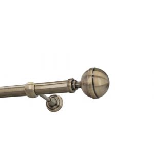 HDTL 25mm Kit de tringle a rideau Metal Fixation murale Laiton Antique 160 cm Lotis (HDTL House Decoration, neuf)