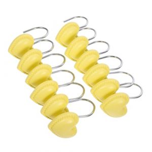 TOBBOMEY 12pièces De Rideau Coeur Lot De Anneaux Pour Rideaux De Et Fenêtres Pratiques Et Élégants Pour Salle De Bain Et Chambre (ZKEMENG, neuf)
