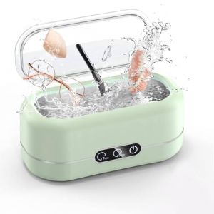 Nettoyeur Ultrasons, Bac a Ultrason 350 ML, 48000HZ Nettoyeur Lunettes, Professionnel Nettoyeur Ultrason Bijoux,Ultrasonic Cleaner pour Lunettes, Appareil de Argent, Lunettes, Montres, Anneaux (MaKaBaKaDianZiShangWu, neuf)