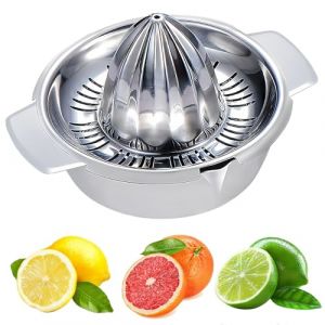 Gerhannery Presse Agrume Manuel, Presse Citron Manuel, Presse-Orange/Citron/Lemon avec R&eacute;cipient, Presse Agrume en Acier Inoxydable 18/10 (Qualit&eacute; Alimentaire) (Gerhanney EU, neuf)