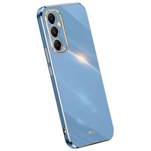 Topme Coque en Silicone pour Samsung Galaxy A05s (6.7" inches), [ Etui Housse de T&eacute;l&eacute;phone de Style Bord Dor&eacute;] - Bleu Marine (topme, neuf)