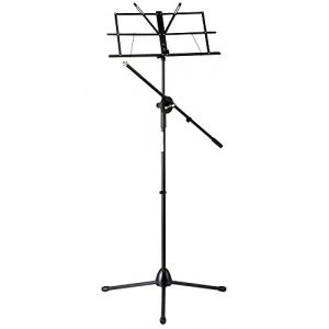 Pupitre Classic Cantabile NSM-100 avec Perche Micro (pupitre et pied micro en un, facile à monter, extra haut) Noir (Maison de la musique Kirstein, neuf)