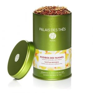 Palais des Thés, ROOIBOS DES VAHINÉS, Rooibos Parfumé, Parfum Gourmand et Vanillé, Sans Théine, Boite Métal 100g (Objectif Zen, neuf)