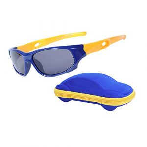 JoXiGo Lunettes de Soleil Enfant Sport Polaris&eacute;es Incassable Gar&ccedil;on et Fille (3-12 ans) + Cordons &agrave; lunettes + &Eacute;tui &agrave; Lunettes (JoXiGo-FR, neuf)