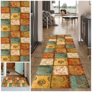 MXOUAJ Tapis de Cuisine Devant Evier Tapis Cuisine Antidérapant Lavable Tapis Cuisine Devant Evier Antidérapant en Caoutchouc et Lavable Tapis de Passage Couloir Cuisine pour Cuisine60 x 220 cm (MXOUAJ, neuf)
