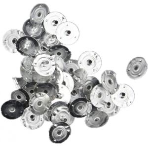 LATRAT Lot de 300 Supports pour m&egrave;che de Bougie, Bases m&eacute;talliques, bougerie, onglets, m&egrave;che Ronde, Pied de Bricolage, Fabrication de Bougies, Bougies Chauffe-Plat, Accessoires de m&egrave;ches Rondes (LATRAT Direct, neuf)