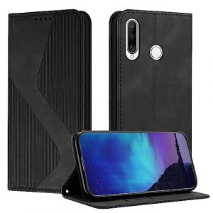 Fatcatparadise Coque pour Huawei Y6P, Coque Huawei Y6P, Housse en Cuir PU Pochette Portefeuille Étui Rabat Clapet Case Porte Carte Magnétique Anti-Choc Etui de Protection Flip Case (Noir) (Oldwen, neuf)