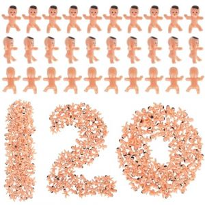 Shimmerz 120 pi&egrave;ces b&eacute;b&eacute;s en Plastique pour Jeux, 3 cm Mini b&eacute;b&eacute;s Grand Pack pour Jeux de Baby Shower, Petites Figurines de b&eacute;b&eacute; pour Jeu Mon Eau a &eacute;clat&eacute; gla&ccedil;on (eerduosishiqiyuanshangmaoyouxiangongsi, neuf)