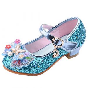 Chaussures de princesse pour fille avec talon : chaussures de danse chaussures de fête à bout ouvert et bouche de poisson Chaussures de cosplay Escarpins Performance Chaussures d'école Chaussures de (Xinshipinstore, neuf)