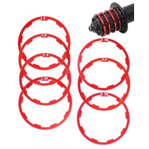 MOPZIJA 7 pcs Entretoise de Cassette de vélo Entretoise de moyeu de Volant de vélo Rondelles de Libre de vélo Réglage de vélo pédalier en Alliage daluminium pour vélo de Route et VTT（1MM-2.5MM） (qinhuangdaozhaozangshangmaoyouxiangongsi, neuf)