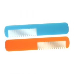 SWOOMEY Peigne B&eacute;b&eacute; D&eacute;m&ecirc;lant Abs 2 Pi&egrave;ces Mini Peigne &agrave; Dents Larges Orange Et Bleu Pour -n&eacute; Soins Cuir Chevelu Doux Gar&ccedil;on Et Filles Trousse De Toilette (uoopiy, neuf)