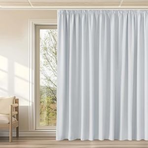 KGORGE Rideau Occultant Galon Fronceur Isolation Thermique Anti Froid/Chaleur pour Chambre Enfants/Adultes, Decoration Maison, Largeur 300 x Hauter 240cm, Gris Blanc (KGORGEHOME, neuf)