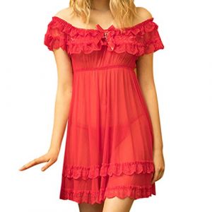 Générique Robe De Nuit - Grande Taille Longue Robe Jeans Nuisette Sexy Femme Jupon sous Robe Femme Robe en Jeans Robe Courte Nuisette Femme Sexy Nuisette Soie Robe en Jeans (ZJsz, neuf)