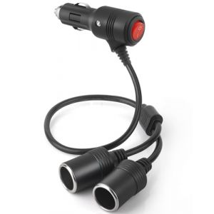 Prise allume cigare 12v, 1 &agrave; 2 Rallonge Allume Cigare avec d'interrupteur, 16AWG C&acirc;ble D'extension Avec Fusible 15A pour Voiture, Bateau, Moto (0.5 meter) (MEYOUNG, neuf)