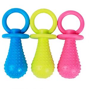 tJexePYK Caoutchouc Bouteille De Lait T&eacute;tine en Forme De Chien Couine Jouet pour Animaux Chew Teething Molar Toy Dog Supplies Durable Couleur Al&eacute;atoire 1pc (Yayuefindei, neuf)
