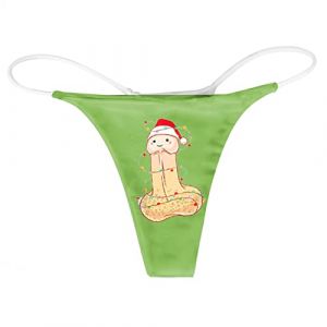 String Noel Femme - Sexy Chic Ouvert Slips Slip De No&euml;L Tanga Renne Culotte Femme Mignon Dr&ocirc;Le Shorty Bikini Sexy Culottes Femmes Casual F&ecirc;Te Underwear Hipster (MAIE25, neuf)