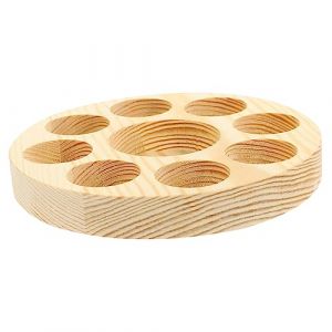 FRCOLOR Bo&icirc;te Ronde Pour Huiles Essentielles Organisateur 9 Compartiments Mat&eacute;riau En Design Rotatif Pour Aromath&eacute;rapie Rangement Pratique Pour Huiles Essentielles (Laners, neuf)