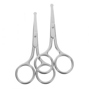 Didiseaon 2 Pi&egrave;ces ciseaux de beaut&eacute; pince &agrave; poils nasaux ciseaux de manucure Coupe-ongle scissors mrsize outil de coupe des sourcils pour er les cheveux Acier inoxydable Silver (Merkowski, neuf)