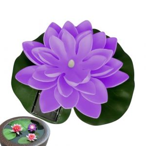 Lampes solaires - Led Flottante | D&eacute;coration | Solaire pour Ext&eacute;rieur | Nenuphar pour Bassin Flottant Solaire Fleurs | Lumi&egrave;re de Piscine Flottante Solaire Lampe Bassin Solaire Exterieu (yonyae, neuf)
