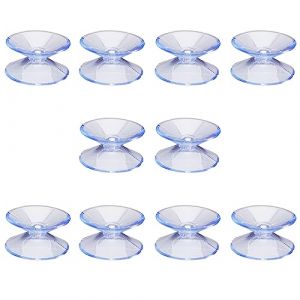 GORGECRAFT 10 Paquet Petites Ventouses 20mm Double Face Ventouses Crochets Ventouses en Plastique Transparent Pare-Chocs de Table en Verre Supports de Ventouse pour Fenêtre en Verre Lumières de Noël (GORGECRAFT FR, neuf)