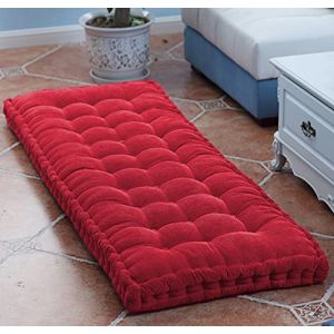 DG Catiee Coussin de Banc épais Coussin de canapé Long Intérieur,Coussin de Banc de Jardin,Coussin de Banc de Salle à Manger rectangulaire Coussin de Sol Coussin de siège Tapis (70x30cm,Rouge) (CF Home, neuf)