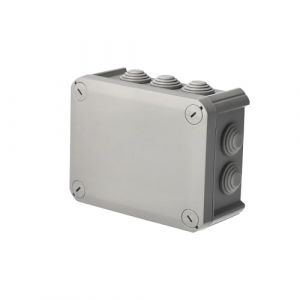 EDO Boîte de Dérivation Étanche IP66 150x115x65 mm Grise - Couvercle à Vis - Boîtier Halogène-Free pour Montage en Saillie, Résistant aux UV - Boîtier de Connexion pour Intérieur et Extérieur (ELHURT, neuf)