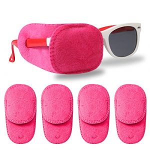Hifot Cache Oeil Enfant 4 pièces, Cache Oeil Medical pour amblyopie orthoptiste Adultes et Enfants, Couvre Lunettes Eye Patches (Bpeow eu, neuf)