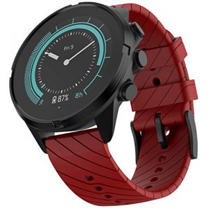 Shieranlee Compatible with Suunto 9 Spartan/Suunto 7 Bracelet, 24MM Silicone Bracelets de Montres Poignet Sangle de Sports pour Suunto 9/Suunto D5/Suunto Spartan Sport Wrist HR/Suunto 9 Titanium (BETTYCHEN LIMITED, neuf)