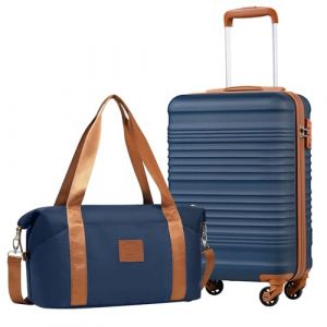 COOLIFE Ryanair Valise Cabine 55 x 35 x 20 et Bagage Cabine 40x20x25(20L), Bagages Cabine Bagage &agrave; Main Rigide avec Serrure TSA et 4 roulettes Jumel&eacute;es Adapt&eacute; Aux Voyages (Coolife EU Directly, neuf)