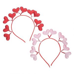 2 Pièces Bandeau Pinces à Cheveux à Pression Lunettes De Soleil En Forme De Coeur Bande De Cheveux Avec Des Clips Pinces à Cheveux La Saint-valentin Arc Fer Forgé FRCOLOR (Laners, neuf)