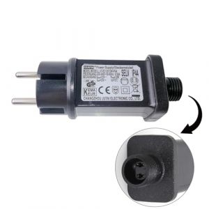 12V 12W Transformateur LED CZJUTAI IP44 Alimentation pour éclairage de Noël avec prise - Prise européenne (Socle à vis - Constant allumé - DC12V12W) (CubePlugLtd, neuf)