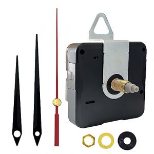DEEWISH &ndash; M&eacute;canisme d'Horloge Quartz Silencieux &agrave; Piles, Remplacement pour Horloges Murales, mecanisme horloge murale, Kit de R&eacute;paration Id&eacute;al pour DIY et D&eacute;coration, Aiguilles Noires C (DEEWISH, neuf)