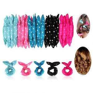 Locisne 40pcs = 5 couleur * 8pcs bigoudis en mousse éponge flexible, pas de bigoudis pour cheveux chaud Magic Coussin doux Rouleaux Soins des cheveux DIY Styling Outils confortable pour dormir (Sokpo, neuf)