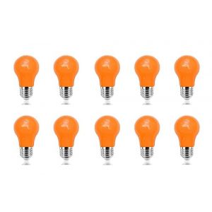 ZFQ Ampoule LED de Couleur E27 3W à vis Ampoule Orange, Équivalent Incandescence 30W, pour Mariage Halloween Fête De Noël Bar Ambiance Ambiance Décor, Lot de 10 (ZFQ, neuf)