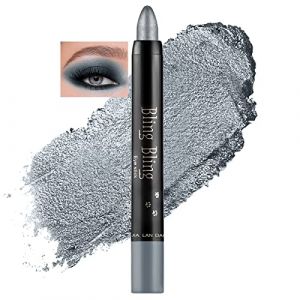 Crayon à paupières Ombre à paupières pailletée Ombre à paupières scintillante Stylo à paupières pailleté Crayon à paupières pailleté Maquillage ultra pigmenté Ombre paupières poudre(Gris éblouissant) (Beliky Girl, neuf)