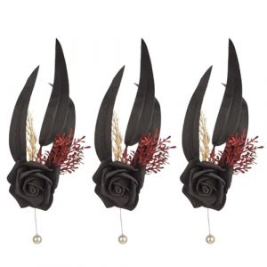 3 Pièces Broche Fleur en Tissu pour Femmes Fait à La Main Élégante Broche Fleur Pince à Cheveux Costume Manteau Vêtements Accessoires Cheveux Épingles à Cheveux Décorations De Fête (Haptre, neuf)