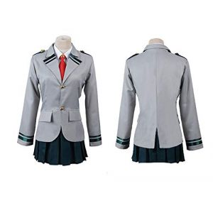 Zhongkaihua Bungo Stray Dogs Cosplay uniforme scolaire Manga Bungo Stray Dogs Edgar Allan Poe Cosplay Noir Costume Halloween Carnaval Party Outfit (liaokingeu, neuf)