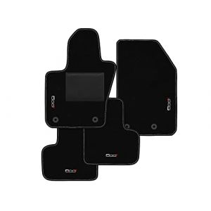 Tapis de Sol compatibles avec Fiat 500X 2015-2025 côté Passager avec système de Fixation avec décor, kit de Tapis de Voiture personnalisé, Tapis de Voiture, Tapis de Voiture (Somer Car, neuf)