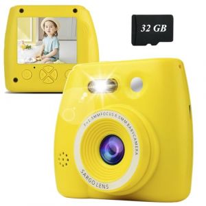 Nvgfelis Photo Enfant, 2.0 Pouces Enfant Appareil Photo Numérique, Caméra Vidéo Selfie avec Carte TF 32G,Camera Enfant de 3 à 10 Ans Cadeaux de Noël Anniversaire (Felis Cam, neuf)