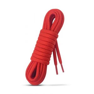 Laceter Lacets Ronds pour Bottes, Bottines - Lacet Résistants pour Chaussures de Sécurité ou de Travail, Chaussures de Randonnée, pour Timberland ou Dr Martens, Épaisseur 5 mm - Rouge piment, 75 cm (Lace'ter, neuf)