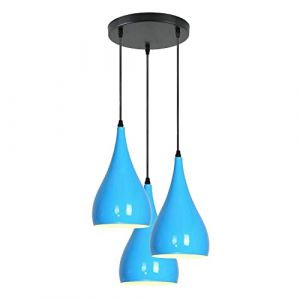 LEDSone Suspensions Lampe Plafonnier à 3 Luminaire en forme de goutte d'eau Bleu (LEDSONE, neuf)