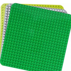 Grande Plaque de Construction Compatible avec Les plaques Lego Duplo,Plaque de Base Classique pour Kits Duplo,38 x 38 cm,Lot de plaques pour Jouets préscolaires créatifs,Vert,Gris,Vert Clair (3 (yujiaoleeu, neuf)