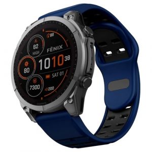 MYSNBKN 26mm Quick Fit Bracelet pour Fenix 8 51mm/Epix Pro 51mm/Fenix 7X Pro/Fenix 7X/Fenix 6X/Fenix 6X Pro/Fenix 5X/Fenix 5X Plus/Fenix 3/Fenix 3 HR (MYSNBKN-FR, neuf)