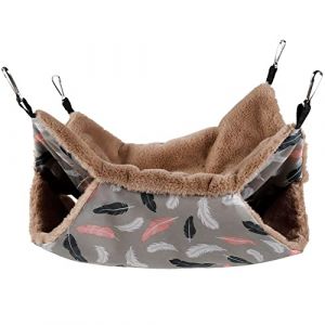Teksome Hamac pour petits animaux &ndash; Hamac chinchilla &agrave; 2 couches pour cage &ndash; Hamac pour furet pour cage &ndash; Hamac pour animaux de compagnie pour chinchillas, furets, lapins, cochons d'Inde et autres (tangzkc, neuf)